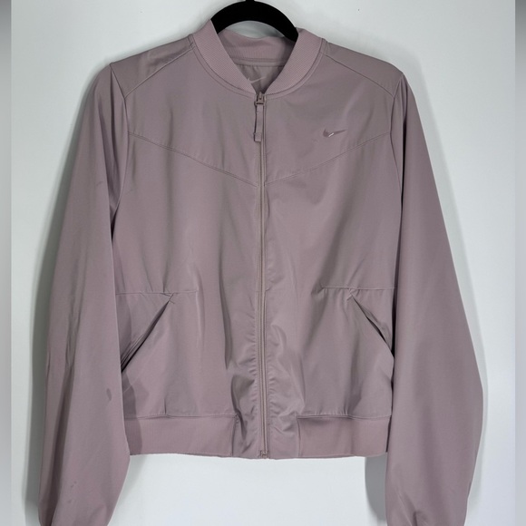 Nike DRI-FIT  Bliss Bomber jacket workout wear size large like new - Picture 1 of 3
